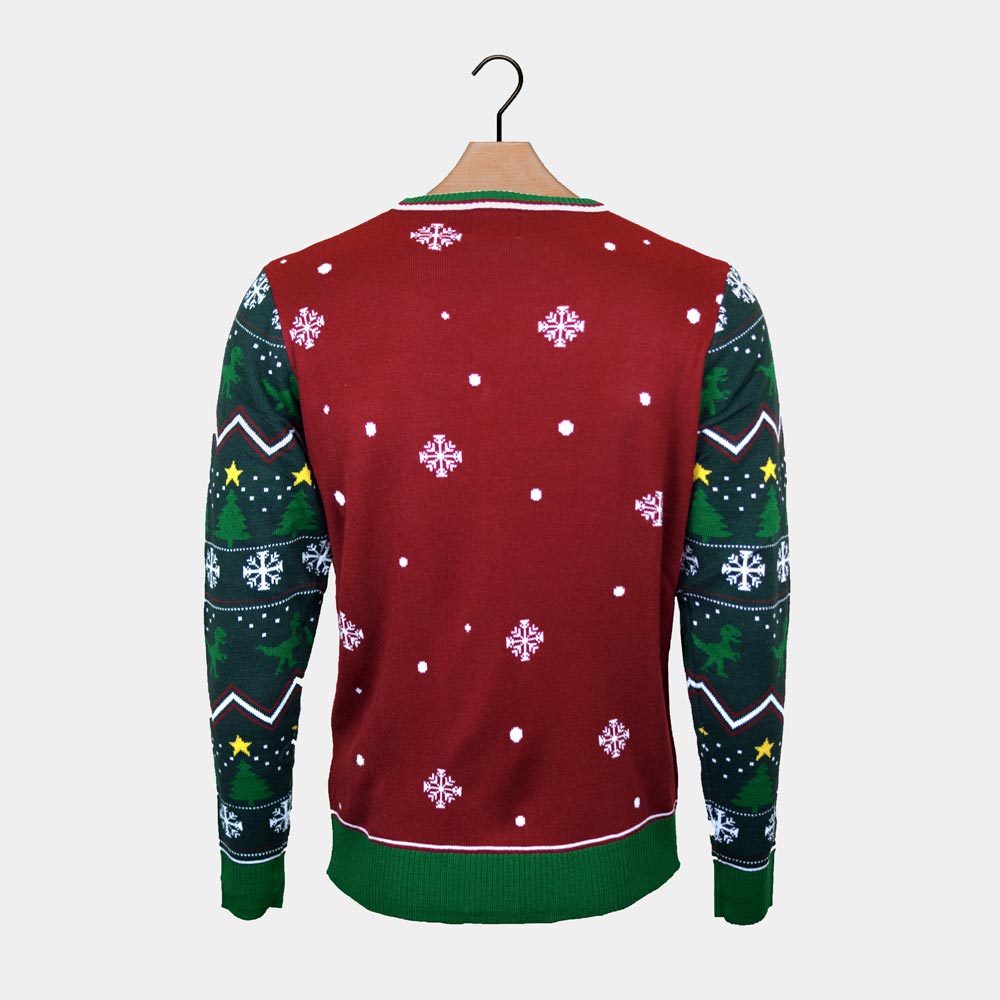Rodzinny Sweter Świąteczny z Lampkami LED Christmas Tree-Rex z powroten