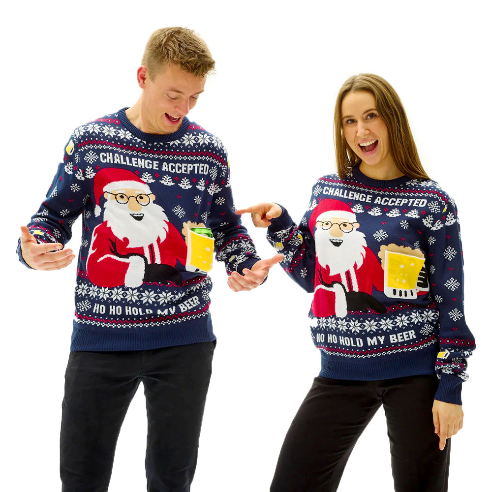 pary Sweter Świąteczny Beer Pocket 3D
