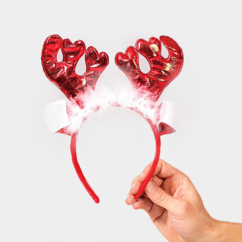 Opaska Świąteczna z Czerwonym Reniferem