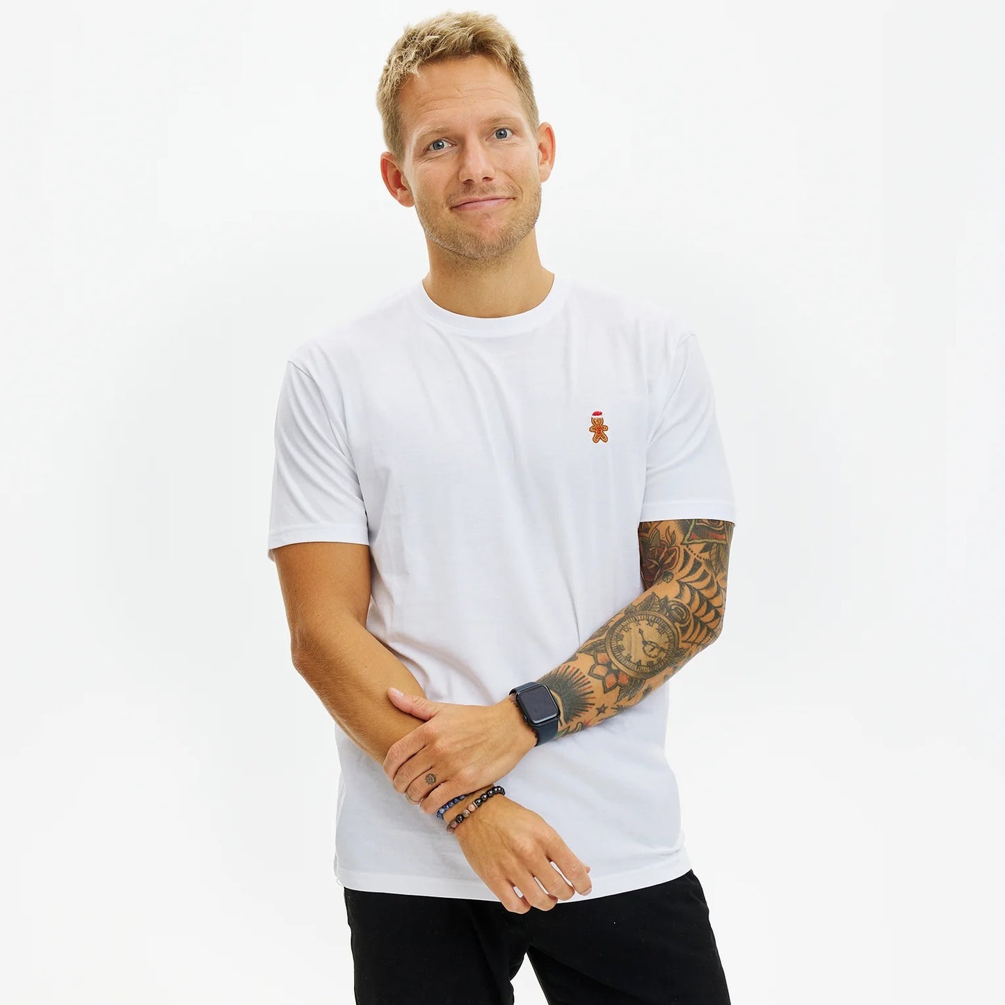 Biała Koszulka Świąteczna Unisex Gingercookie Męskie