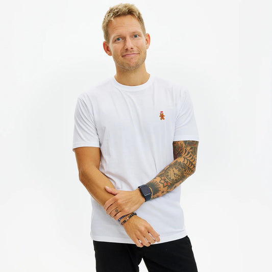 Biała Koszulka Świąteczna Unisex Gingercookie Męskie