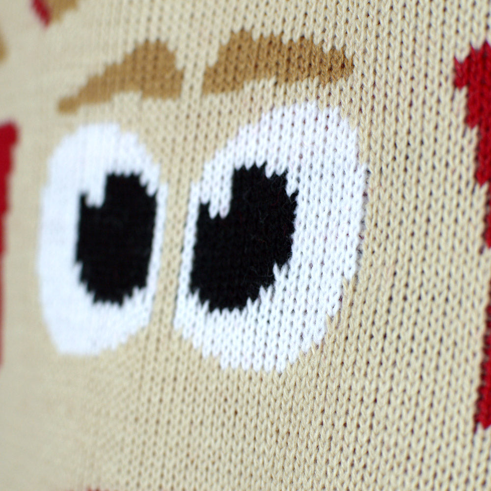 Par Czerwony Sweter Świąteczny z Reniferem i Śnieg