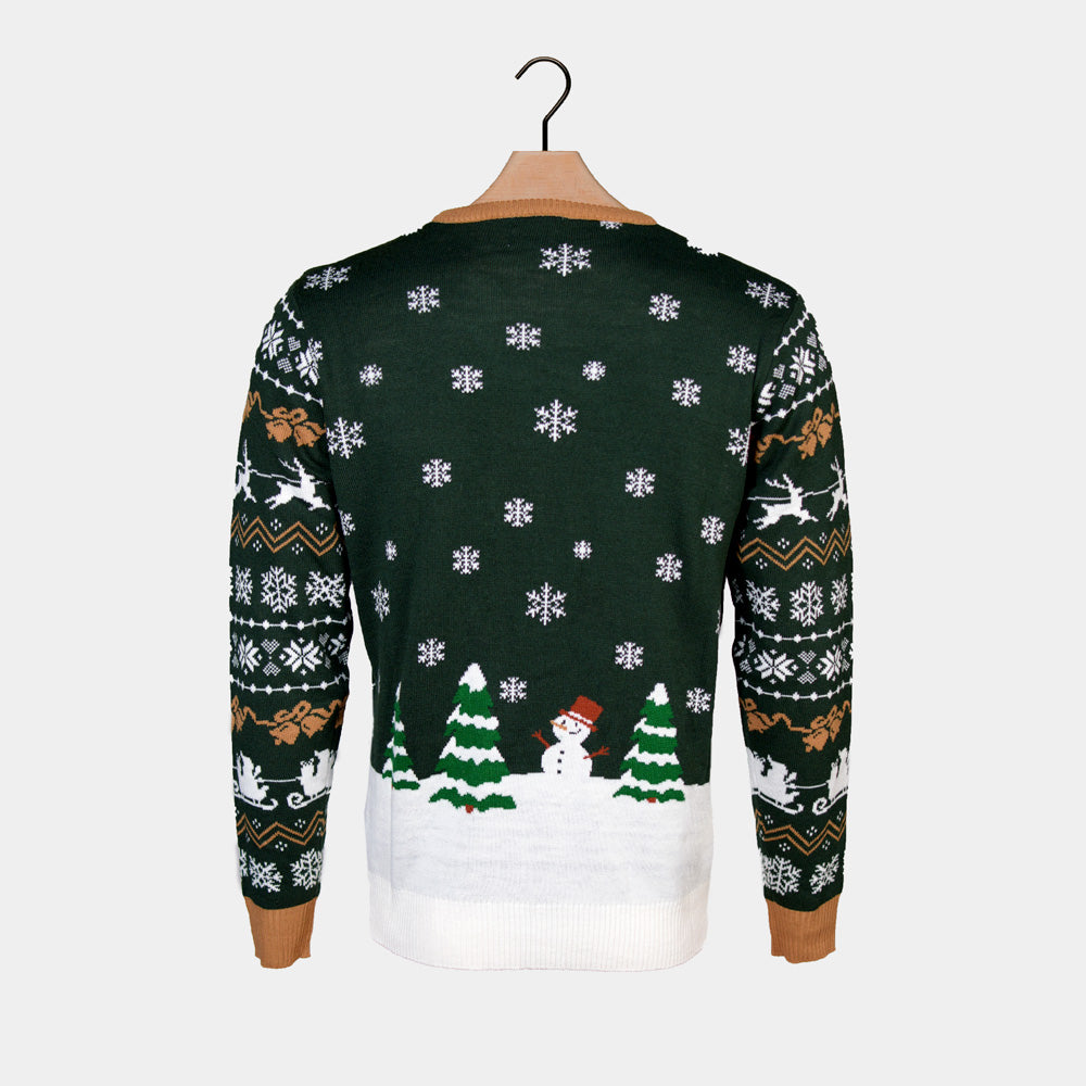 Damskie Sweter Świąteczny Z Lampkami LED Santa is Coming to Town