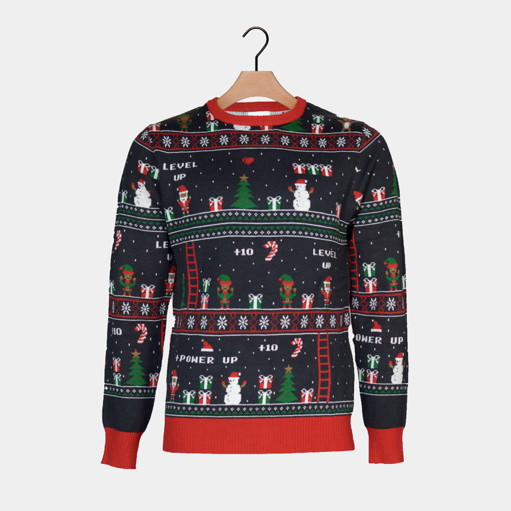 Damskie Sweter Świąteczny Vintage Gaming