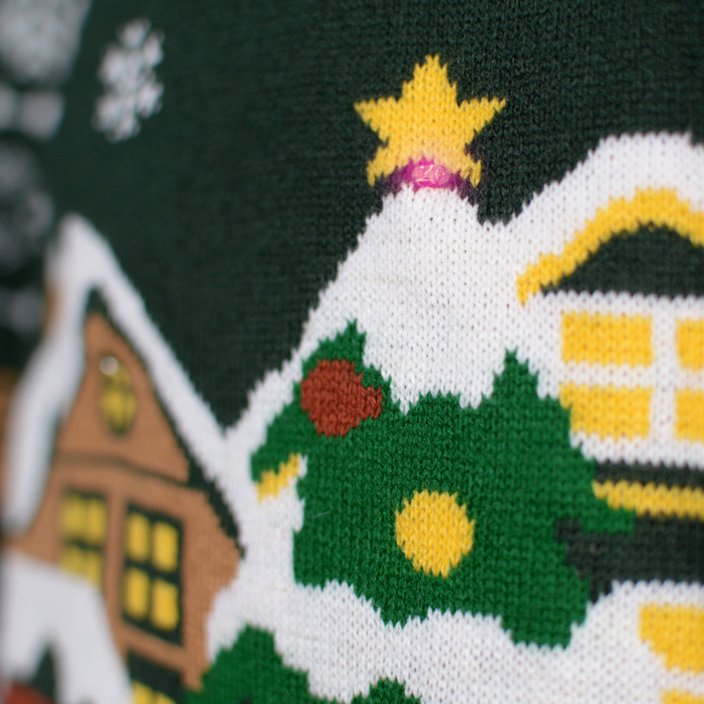 Lampkami LED Sweter Świąteczny Damskie Z  Santa is Coming to Town