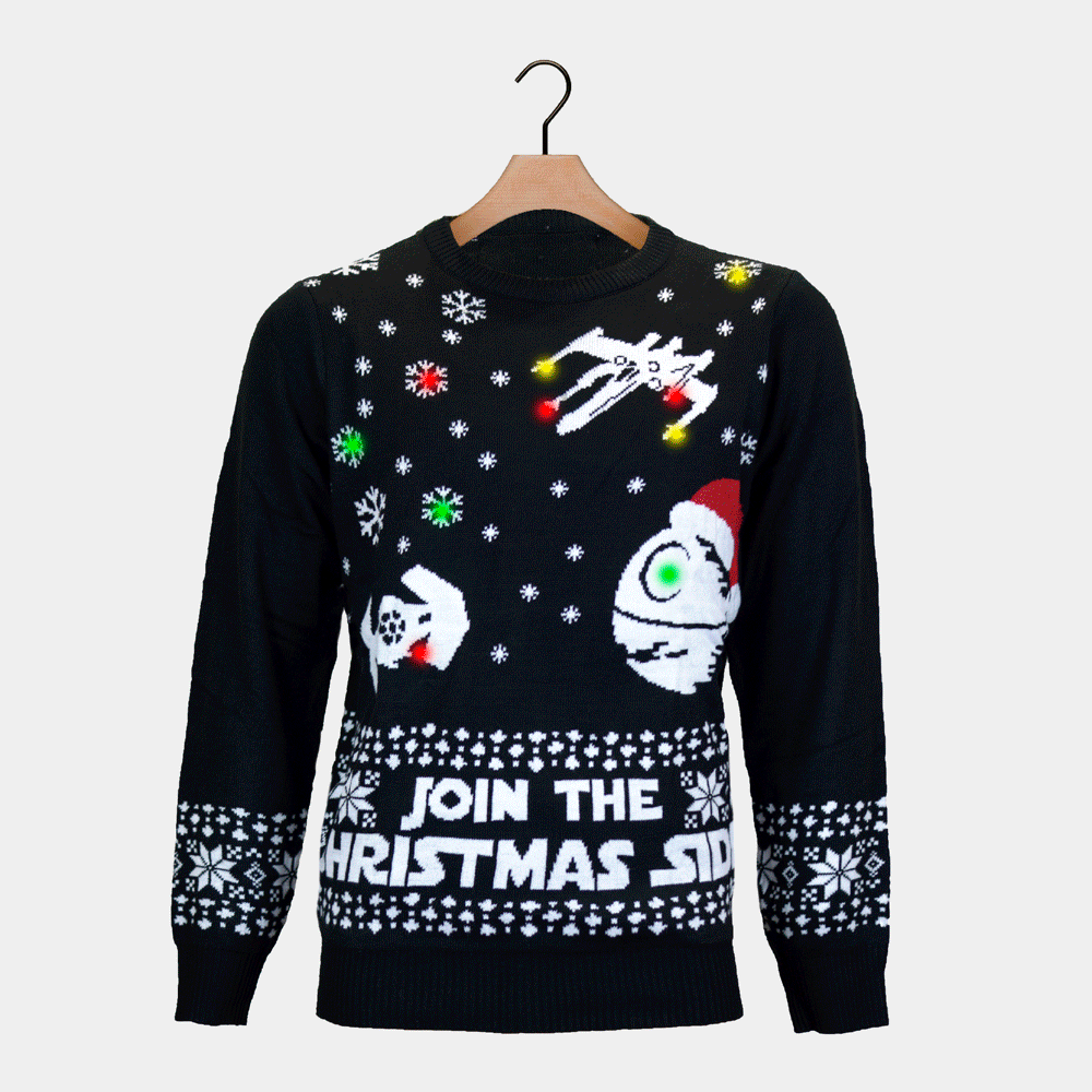 Sweter Świąteczny dla Par LED Lampkami Join the Christmas Side