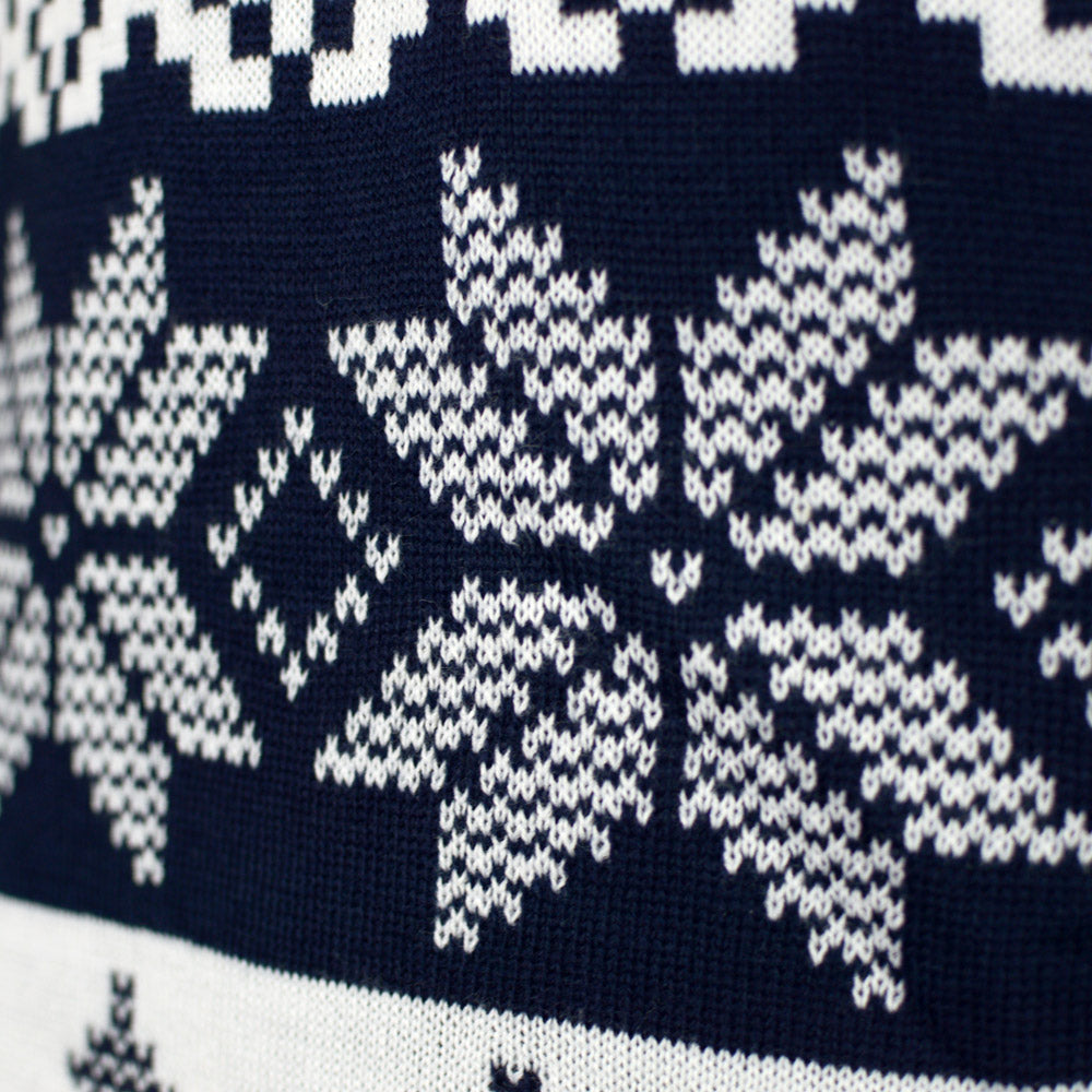 Niebieski Sweter Świąteczny Biegun północny Meskie