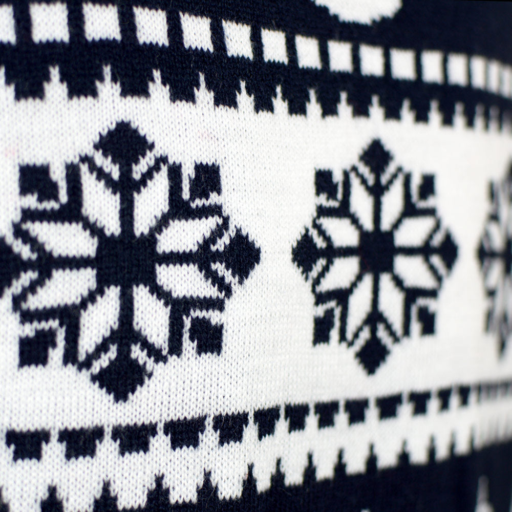 Niebieski Sweter Świąteczny z Reniferami Meskie