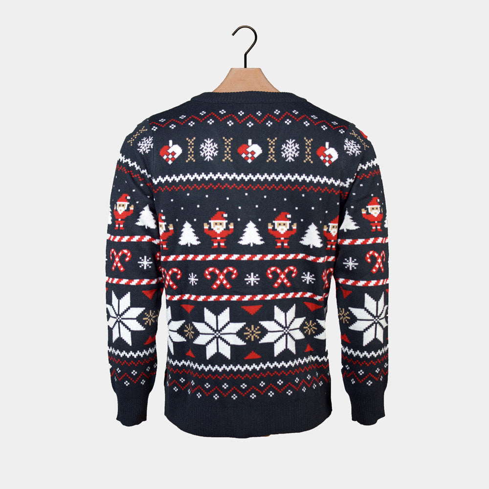 Niebieski Sweter Świąteczny Kardigan z Gwiazdami Polarnymi Damskie