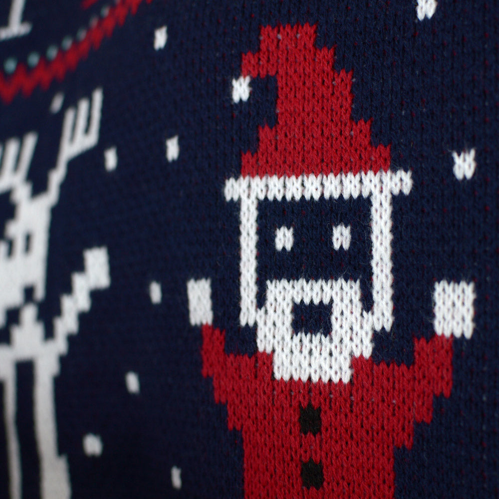 Niebieski Sweter Świąteczny Merry Christmas Meskie