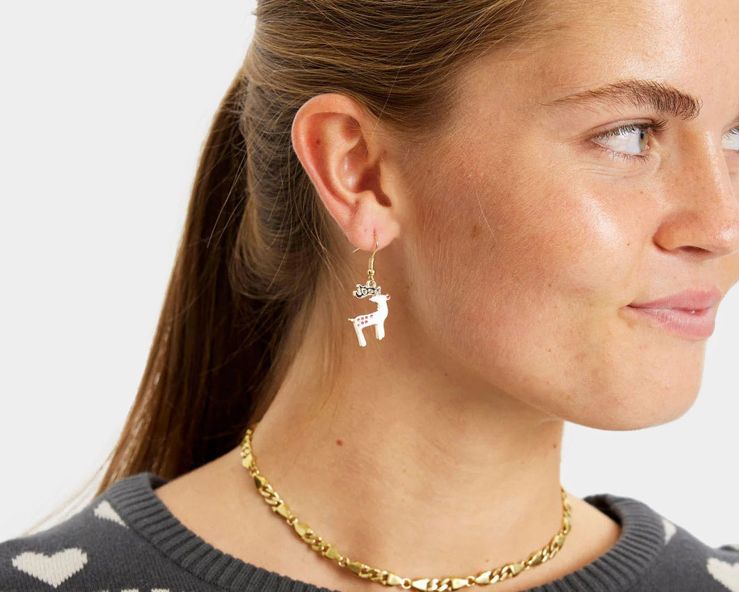 Kolczyki Świąteczne z Reniferem