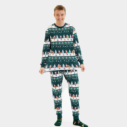 Piżama Świąteczna Unisex Green Jolly Christmas Męskie
