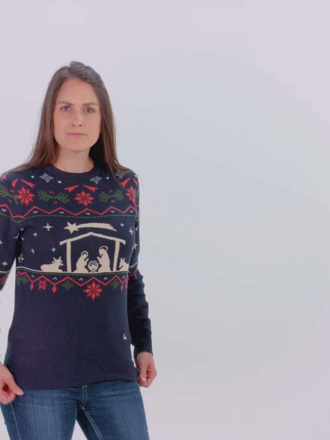 Sweter Świąteczny Damskie Męskie Nativity