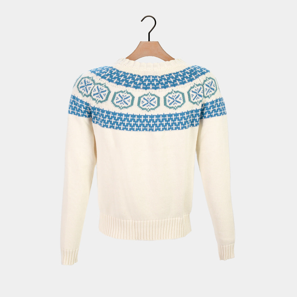 Sweter z Bawełny Organicznej Glacier Damskie