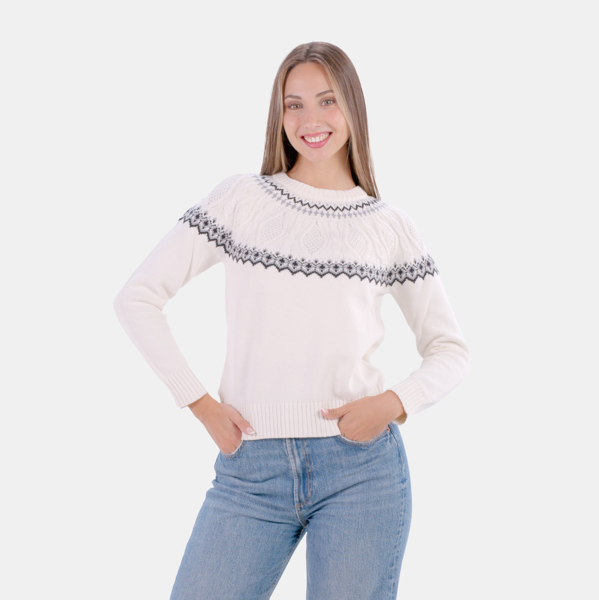 Sweter Damskie z Bawełny Organicznej Arctic