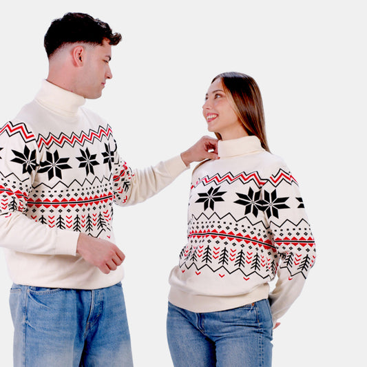 Sweter Męskie z Bawełny Organicznej Après-ski dla Par