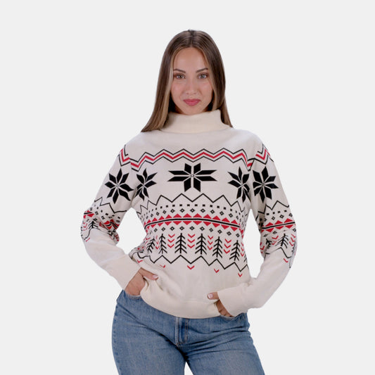 Sweter dla Par z Bawełny Organicznej Après-ski Damskie