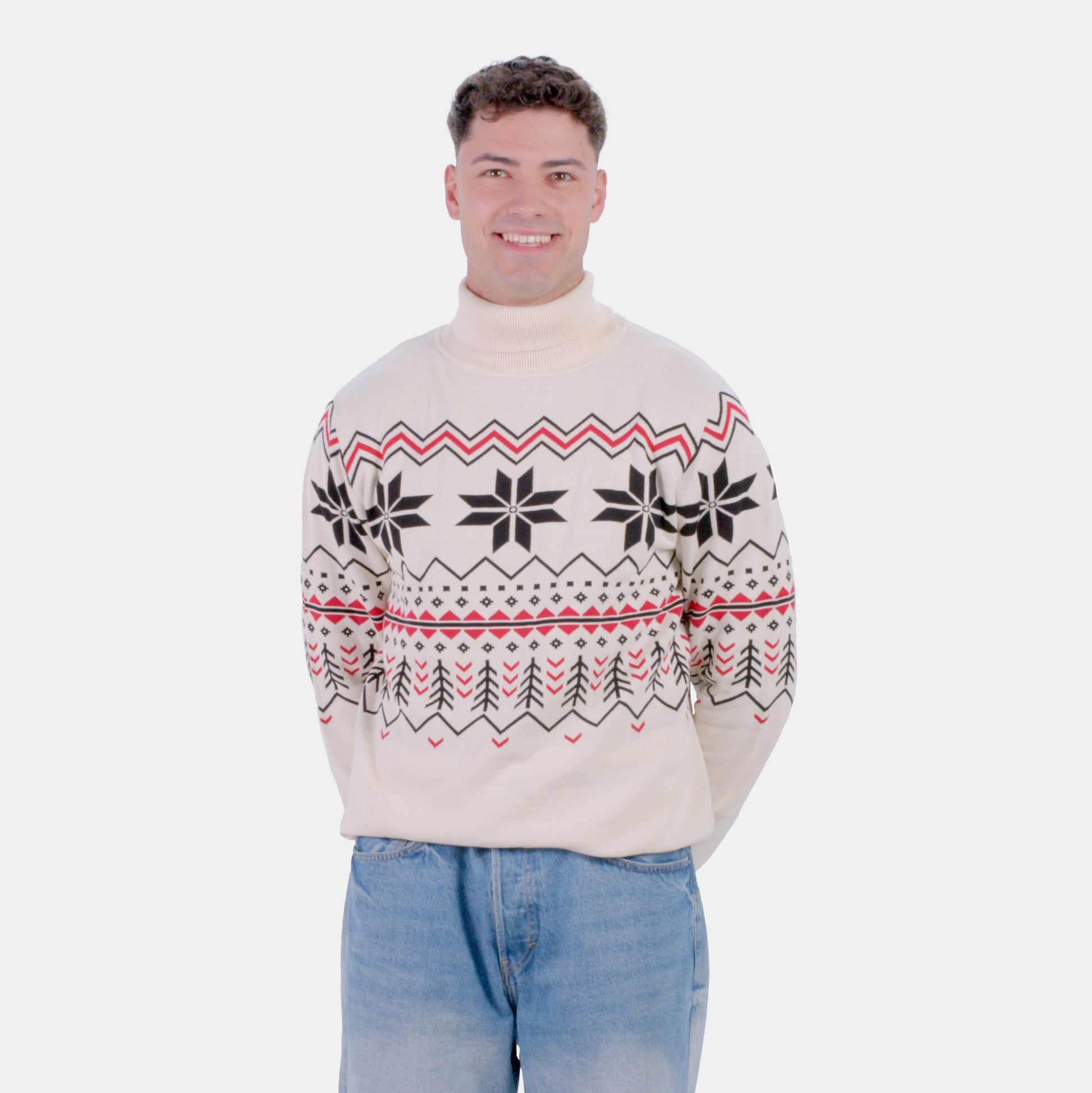 Sweter dla Par z Bawełny Organicznej Après-ski Męskie