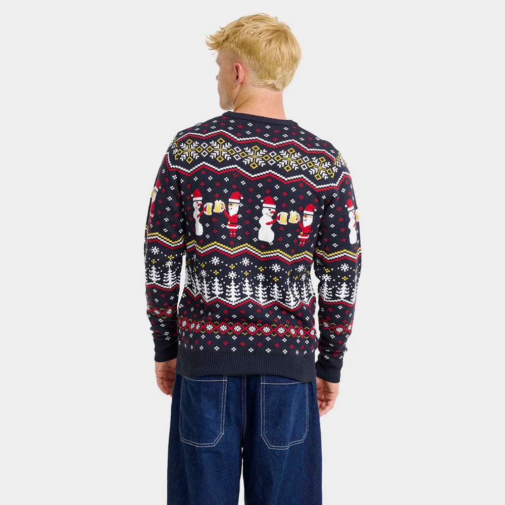 Sweter Świąteczny Cheers Santa Męskie