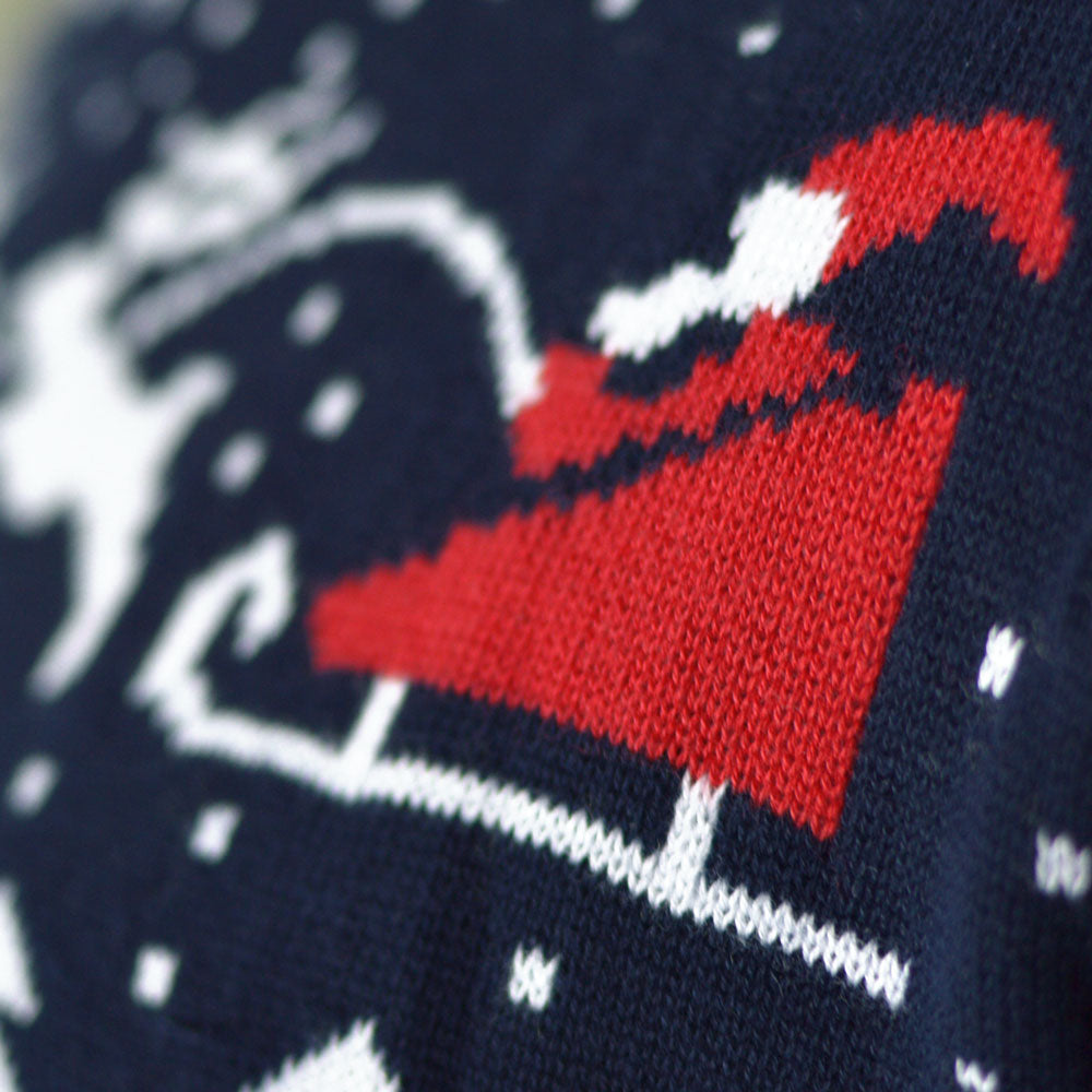 Sweter Świąteczny z Choinkami, Bałwankiem i Świętym Mikołajem Par