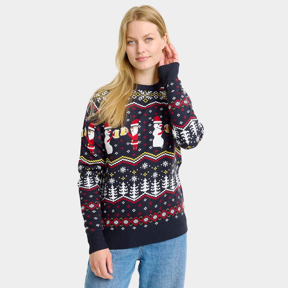 Sweter Świąteczny Damskie Cheers Santa