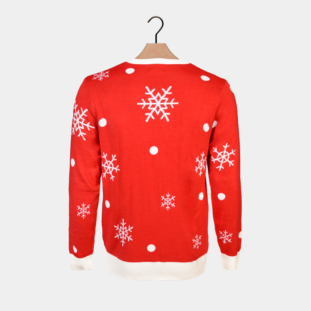 Sweter Świąteczny Damskie z LED Błyszczący Renifer z Cekinami Lampkami