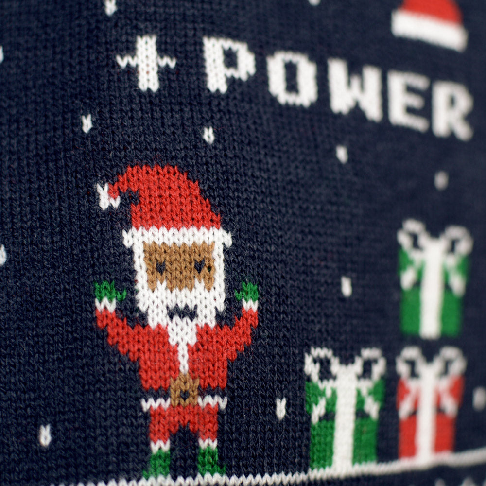 Sweter Świąteczny Damskie Vintage Gaming Mikołaj