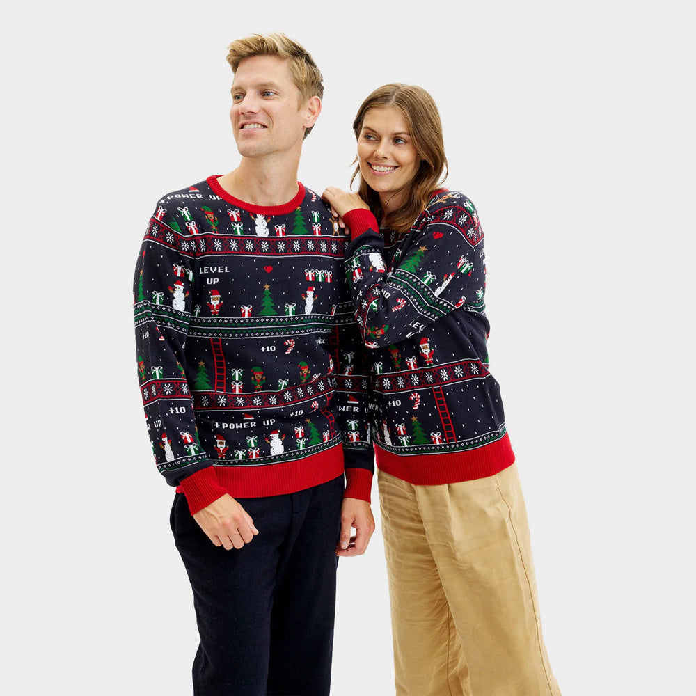 Sweter Świąteczny Damskie Vintage Gaming dla Par