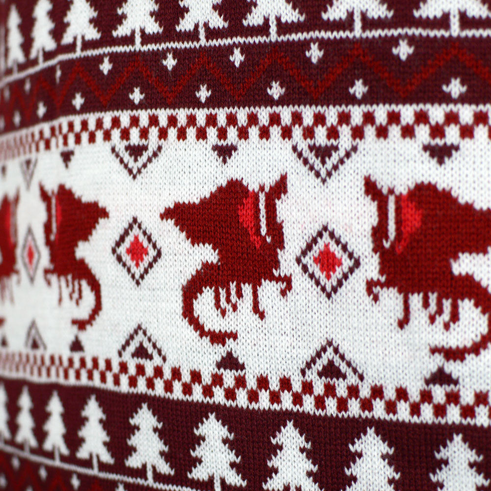 Sweter Świąteczny dla Par Christmas is Coming smoki