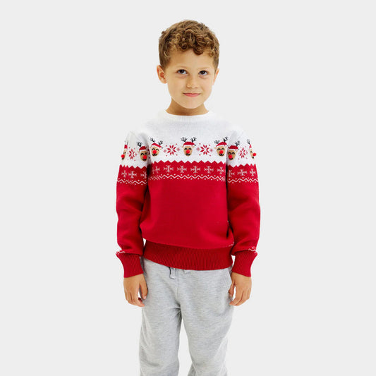 Sweter Świąteczny dla Dzieci z Uroczy Renifer
