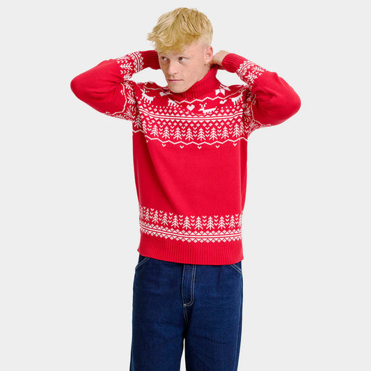Sweter Świąteczny z golfem Bawełna Organiczna Greenlandish Męskie