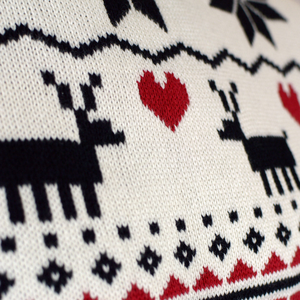 Sweter Świąteczny Męskie Beżowa z golfem Bawełny Organicznej