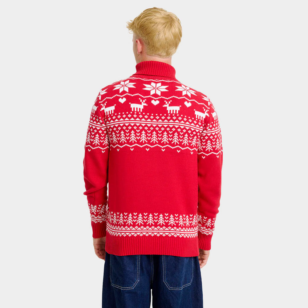 Sweter Świąteczny Męskie z golfem Bawełna Greenlandish Organiczna