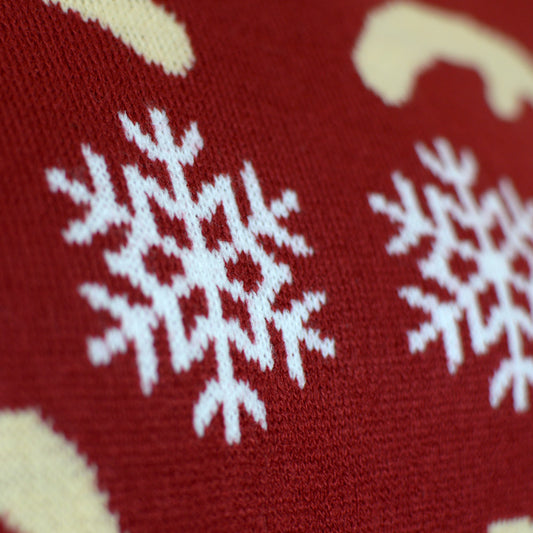 Sweter Świąteczny Męskie z Reniferem Rudolfem Czerwony