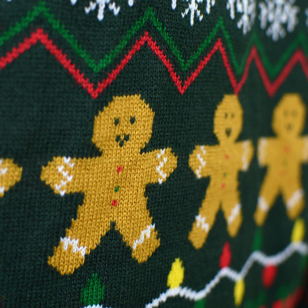 Sweter Świąteczny Męskie Zielony Happy Holidays