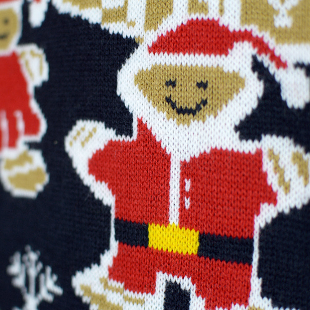 LED Sweter Świąteczny dla Par z Lampkami z Piernikowym Dom
