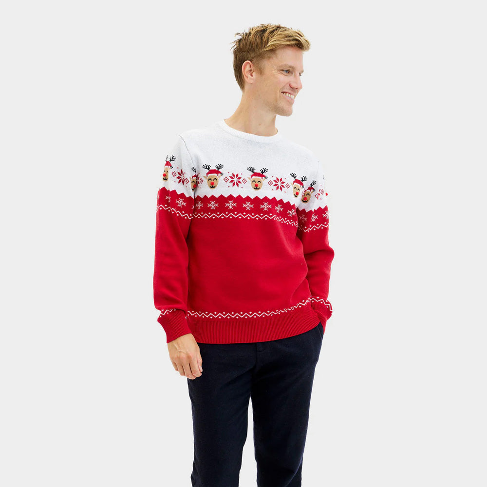Sweter Świąteczny Męskie Uroczy Renifer