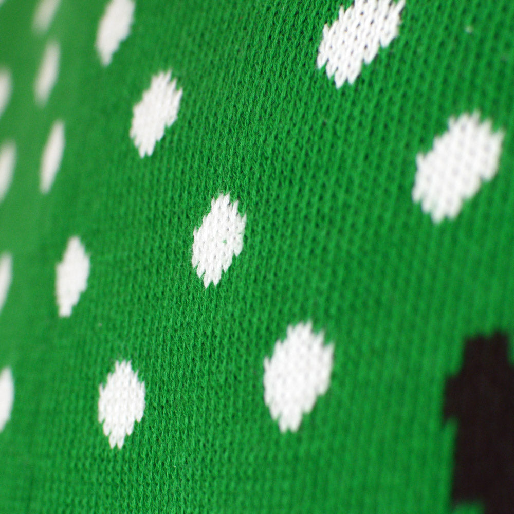 Sweter Świąteczny Zielony Rudolf Czerwononosy Renifer 3D dla Par