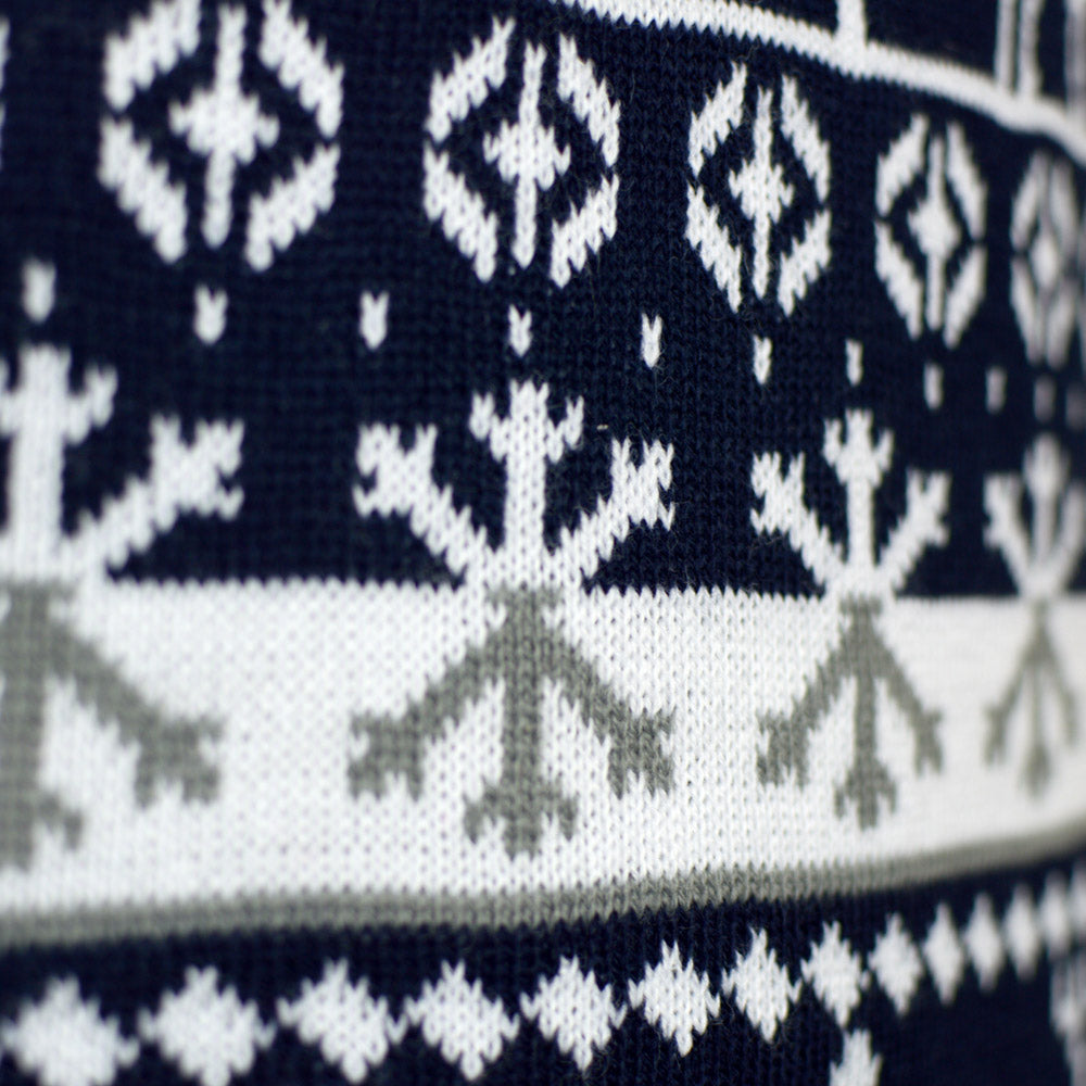 Sweter Świąteczny dla Dzieci w Paski z Reniferami i Choinkami szczegol