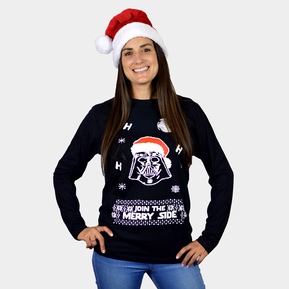 Koszulka Świąteczna Unisex z długim rękawem Star Wars Darth Vader Damskie