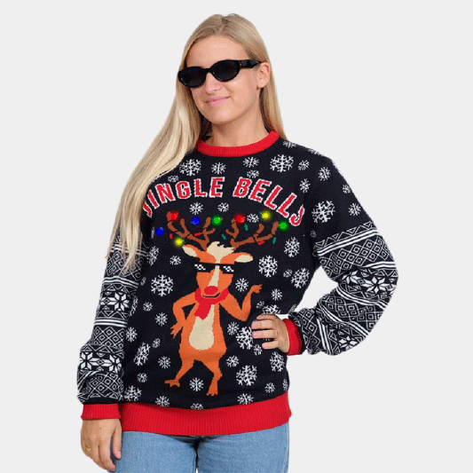 Rodzinny Sweter Świąteczny z Lampkami LED Jingle Bells 2021 Dzieci