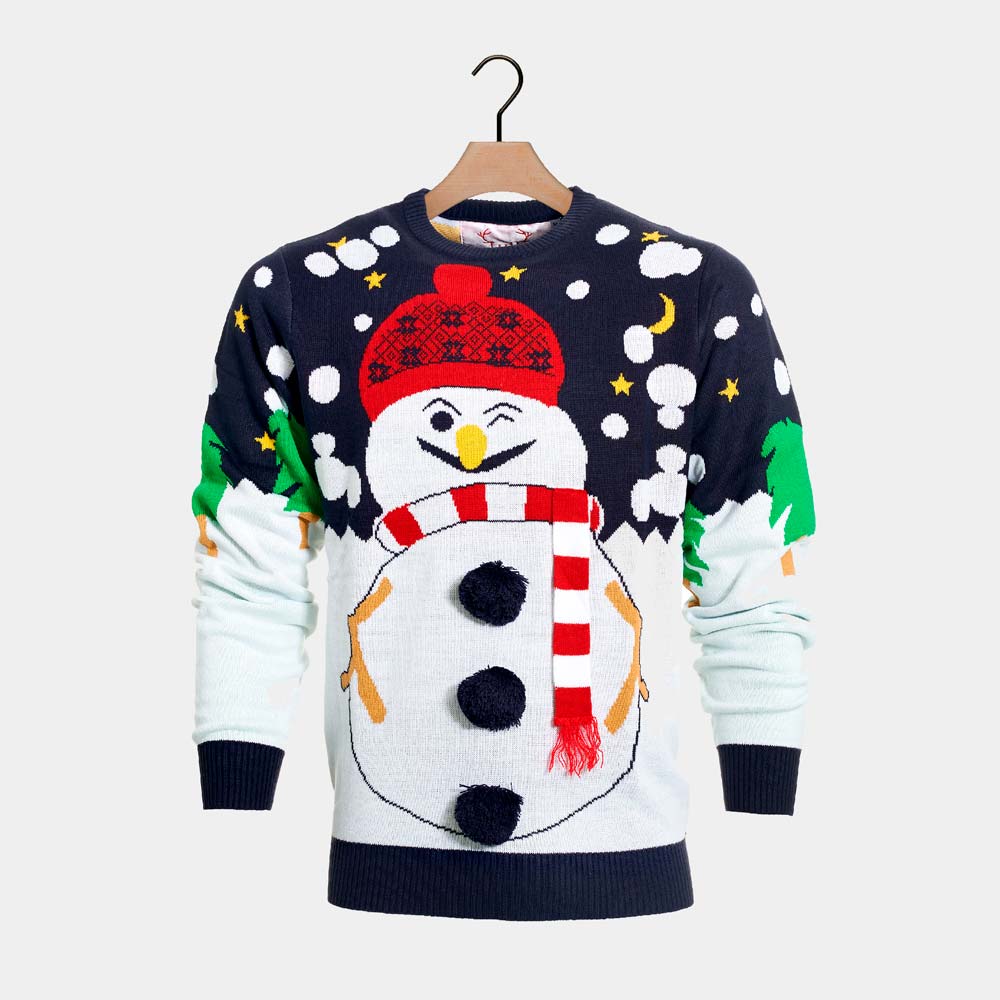 Sweter Świąteczny z Bałwankiem 3D