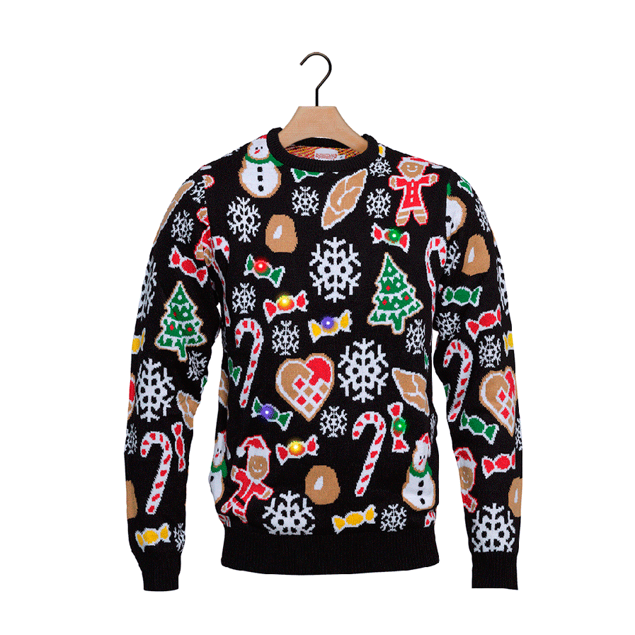 Sweter Świąteczny z Lampkami LED z Motywami Bożonarodzeniowymi