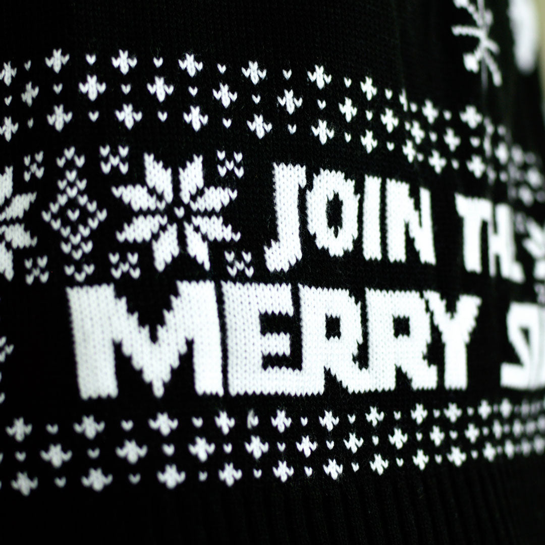 Sweter Świąteczny Star Wars Darth Vader Szczegół śnieg