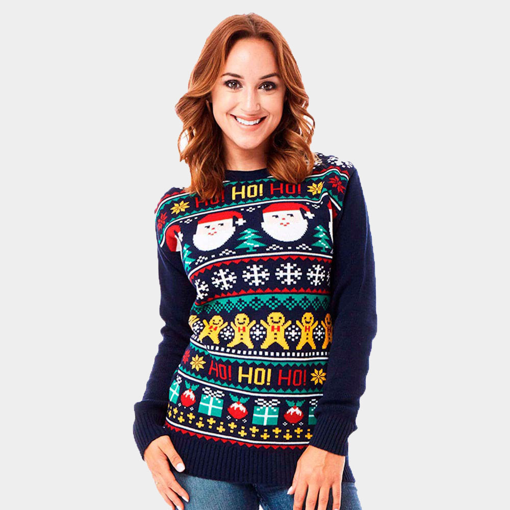 Sweter Świąteczny ze Świętym Mikołajem Ho Ho Ho! Damskie
