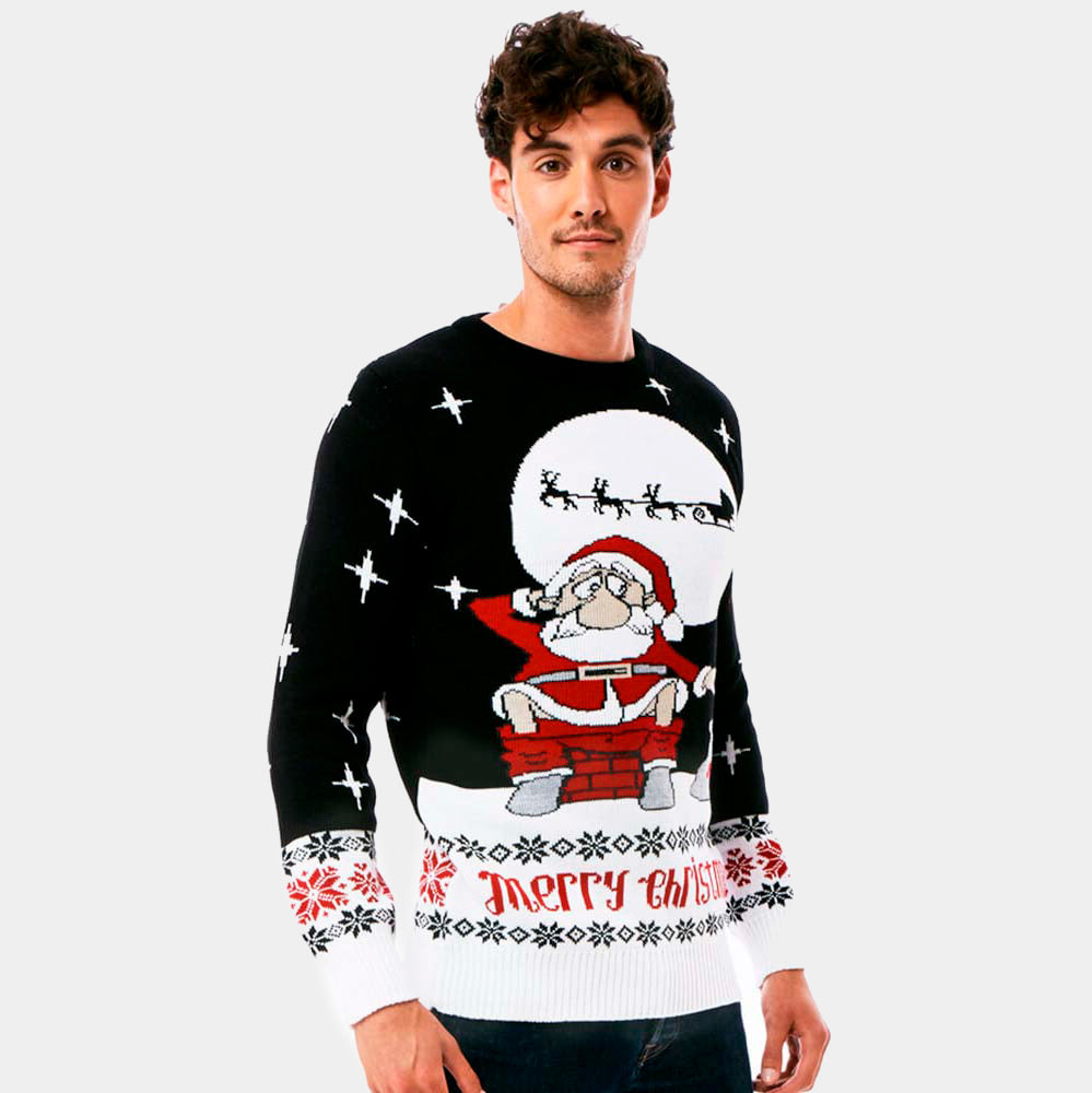 Sweter Świąteczny z Świętym Mikołajem Pobieranie meskie