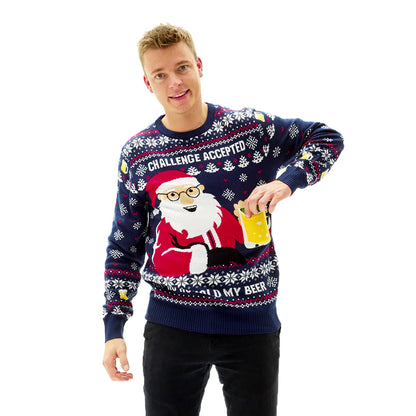 Sweter Świąteczny Beer Pocket 3D mężczyzna