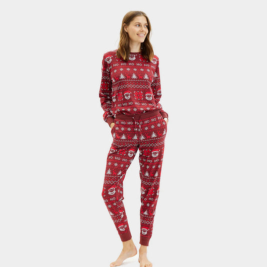 Czerwona Piżama Świąteczna Unisex HoHoHo Damskie