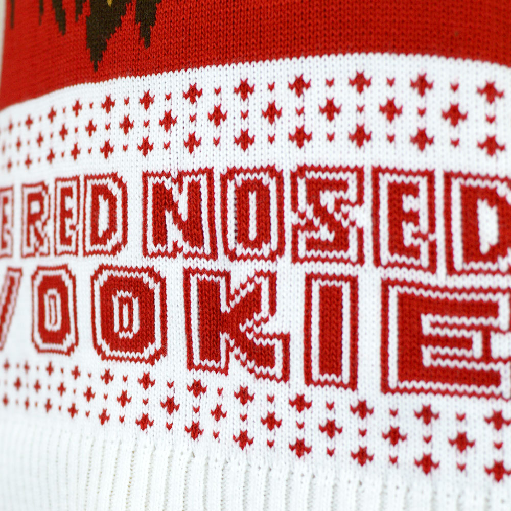 Sweter Świąteczny Męskie Star Wars Wookiee Czerwony
