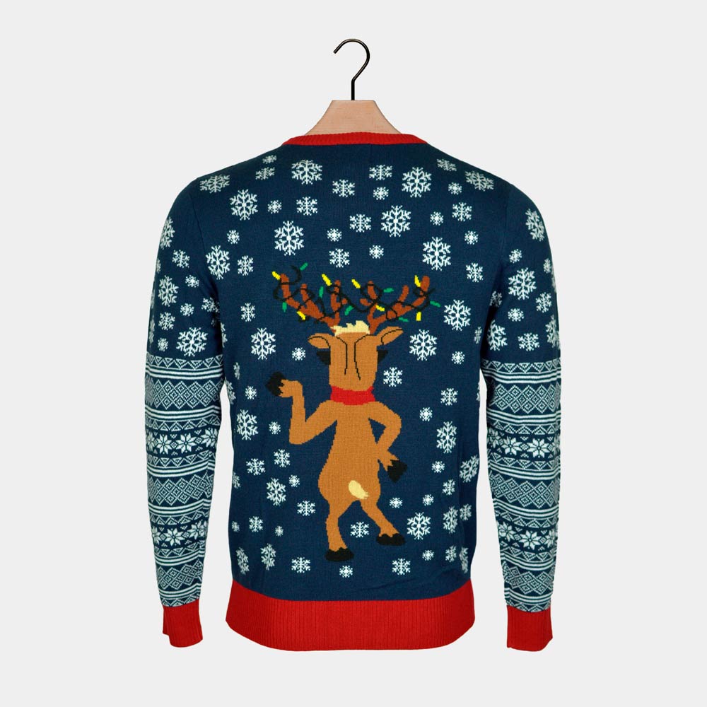 Sweter LED Świąteczny Męskie z Lampkami Jingle Bells